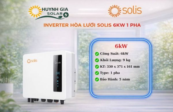 Inverter Hòa Lưới Solis 6KW 1 pha – S6-GR1P6K-S