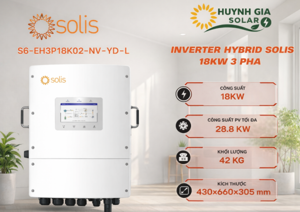 Inverter hybrid Solis S6-EH3P18K02-NV-YD-L - Inverter Hybrid 18kW