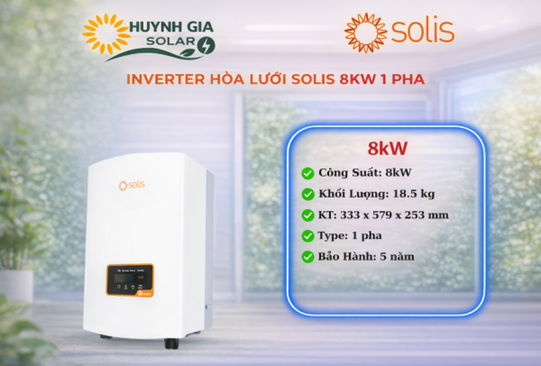 Inverter hòa lưới Solis 8kW 1 pha S5-GR1P8K