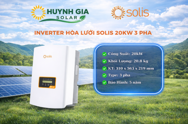 Inverter Solis 3 pha 20kW S5-GR3P20K - Inverter 20KW