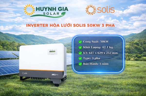 Inverter Hòa Lưới Solis 50KW 3 pha – S5-GC50K