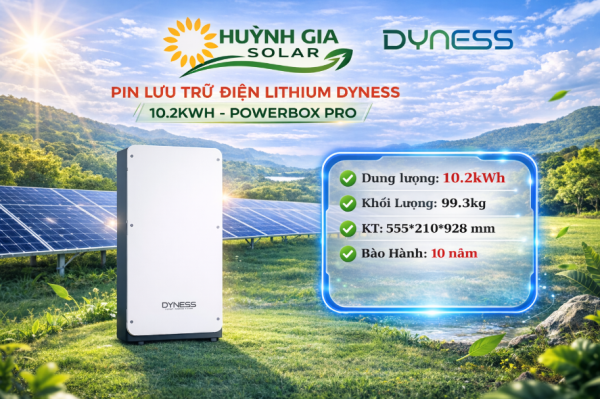 Pin Lưu Trữ Lithium Dyness 10.2 kWh – Powerbox Pro