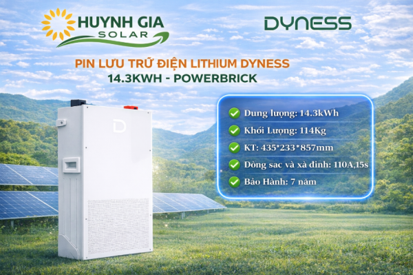 Pin Lưu Trữ Dyness PowerBrick 14.33kWh LiFePO4