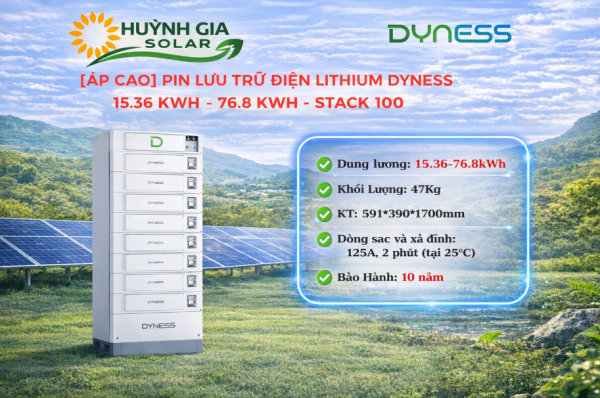 Pin Lưu Trữ Dyness STACK100 Điện Áp Cao 15.36–76.8kWh